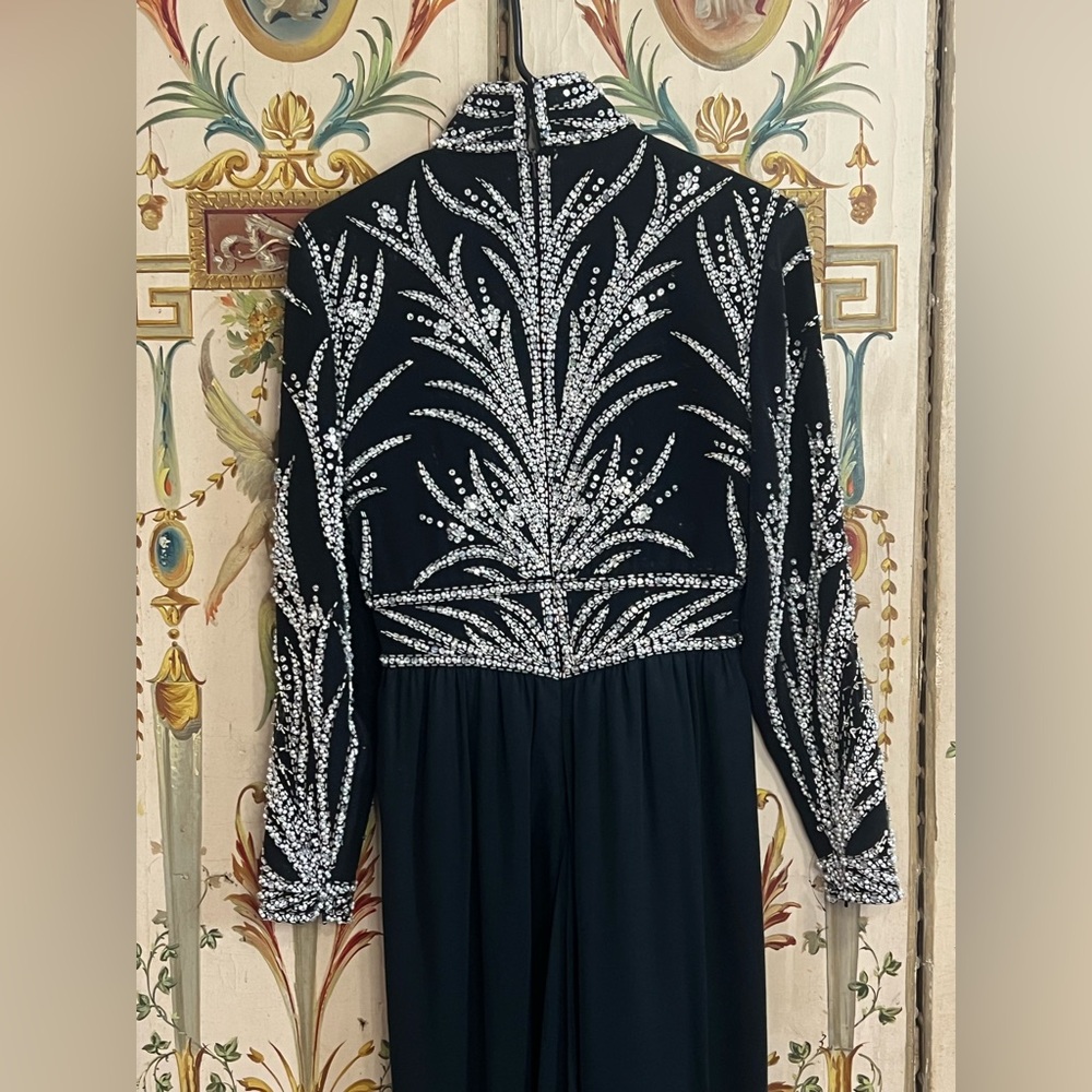 Vintage Black Tie Oleg Cassini Dress - Picture 15 of 16